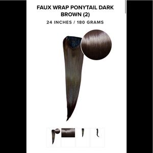 Bellami faux ponytail dark brown wrap 24”